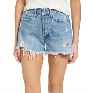 AGOLDE Parker Vintage Cut Off Denim Shorts